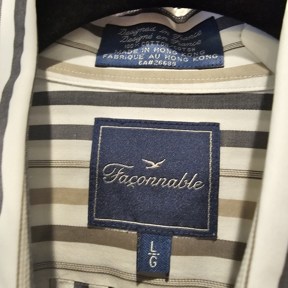 Falconnable Striped Men's Shirt. Size L‎ - Picture 4 of 5